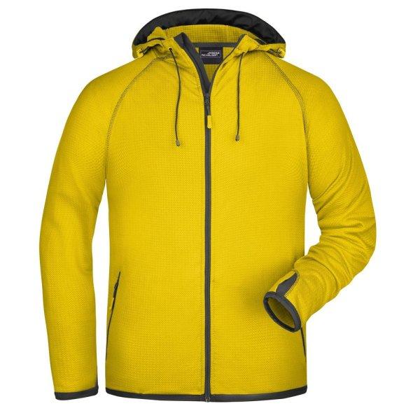 James & Nicholson (Daiber) Férfi sportos cipzáros pulóver JN571 - Sárga /
sötétszürke | XL