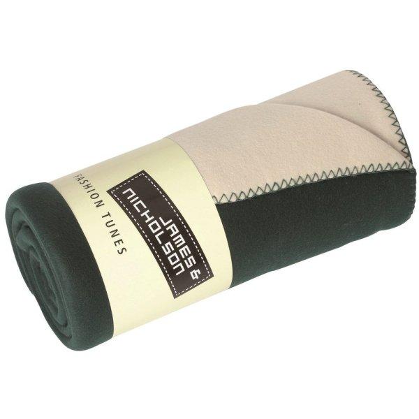 James & Nicholson (Daiber) Fleece pokróc 150x170 cm JN952 - Sötétzöld /
tejfelszín | 150 x 170 cm