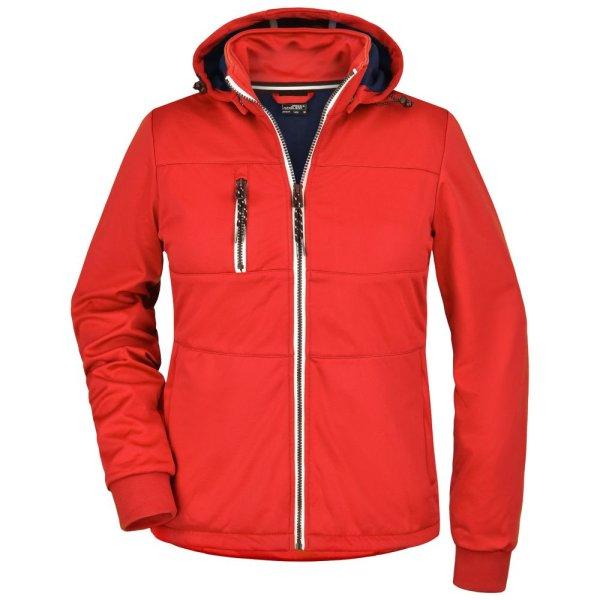 James & Nicholson (Daiber) Női sportos softshell kabát JN1077 - Piros /
sötétkék / fehér | M
