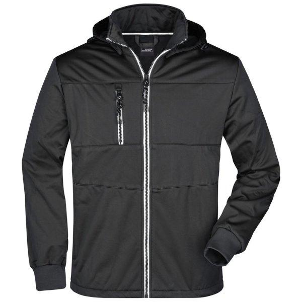 James & Nicholson (Daiber) Férfi sportos softshell kabát JN1078 - Fekete /
fekete / fehér | M