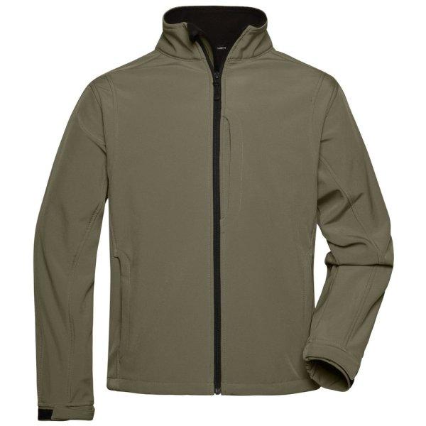 James & Nicholson (Daiber) Férfi softshell kabát JN135 - Olív | XXL