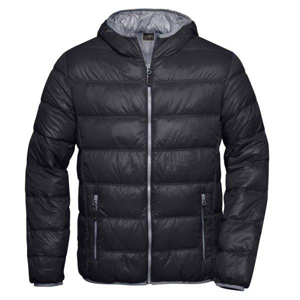 James & Nicholson (Daiber) Férfi könnyű pelyhes kabát JN1060 - Fekete /
szürke | XXXL