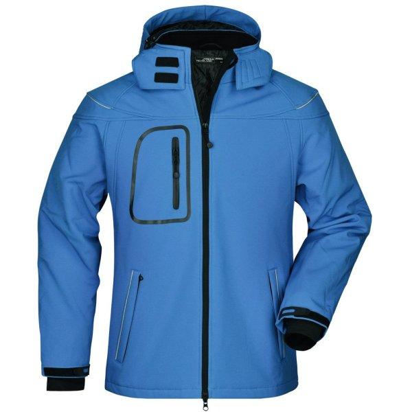 James & Nicholson (Daiber) Férfi téli softshell kabát JN1000 - Aqua | S