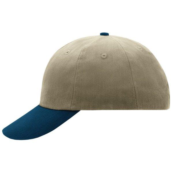 Myrtle Beach (Daiber) 6 paneles reklám sapka MB6111 - Világos khaki /
sötétkék | unisex