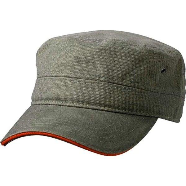 Myrtle Beach (Daiber) Katonai sandwich sapka MB6555 - Olív / piros | unisex