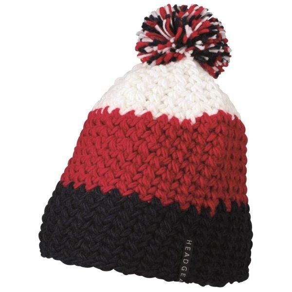 Myrtle Beach (Daiber) Horgolt téli kötött sapka MB7940 - Sötétkék / piros
/ fehér | unisex