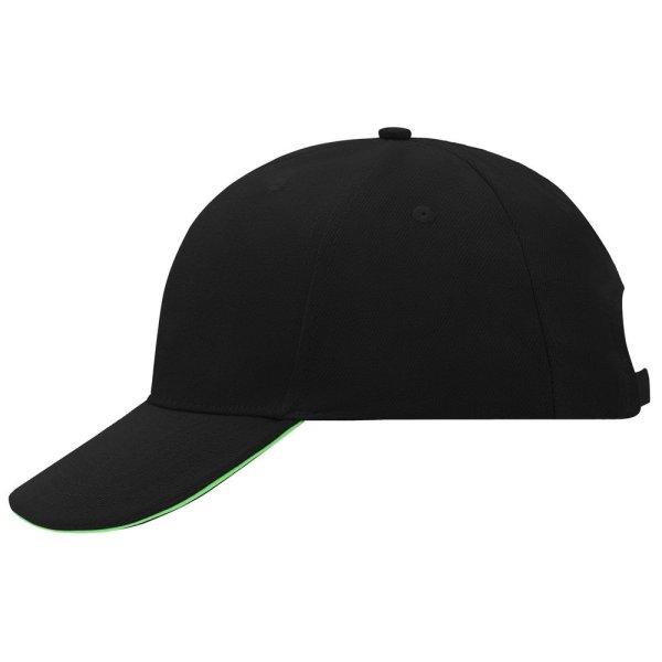 Myrtle Beach (Daiber) 6 paneles reklám sapka MB024 - Fekete / limeszín |
unisex