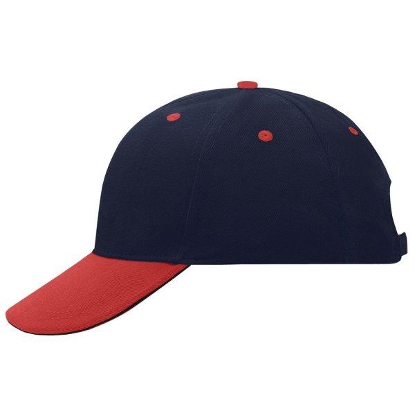 Myrtle Beach (Daiber) 6 paneles reklám sapka MB024 - Sötétkék / piros /
sötétkék | unisex