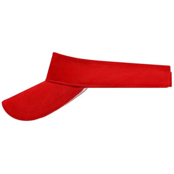 Myrtle Beach (Daiber) Sportos napellenző sapka MB6123 - Piros / fehér | unisex