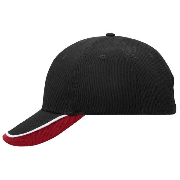 Myrtle Beach (Daiber) Reklám sapka MB049 - Fekete / fehér / piros | unisex