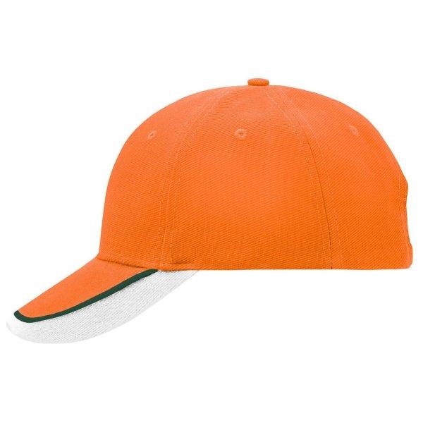 Myrtle Beach (Daiber) Reklám sapka MB049 - Narancssárga / sötétzöld /
fehér | unisex