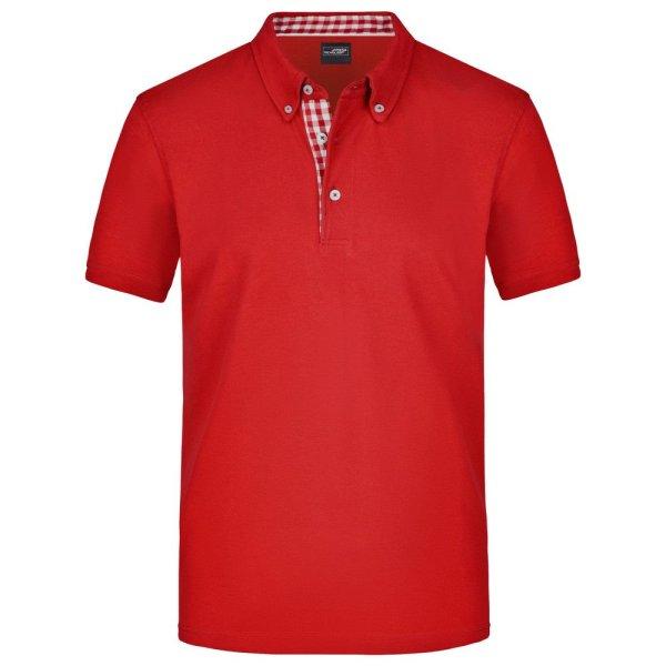 James & Nicholson (Daiber) Elegáns férfi galléros póló JN964 - Piros /
piros / fehér | M