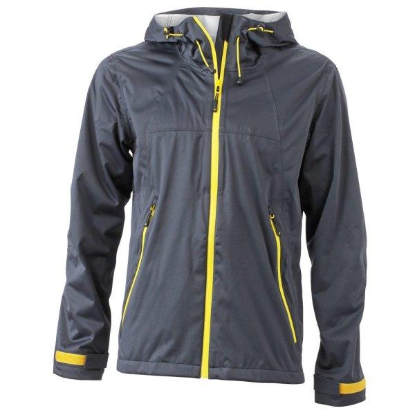 James & Nicholson (Daiber) Férfi softshell kapucnis kabát JN1098 -
Acélszürke / sárga | L