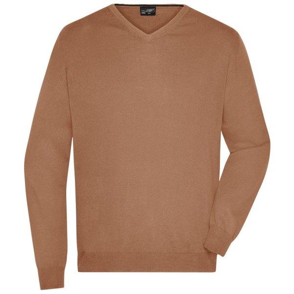 James & Nicholson (Daiber) Férfi pamut pulóver JN659 - Camel | XL