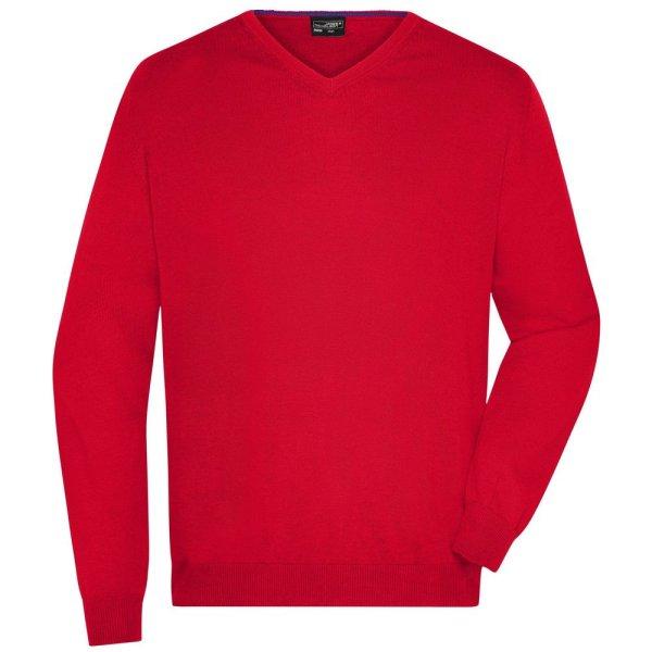 James & Nicholson (Daiber) Férfi pamut pulóver JN659 - Piros | S