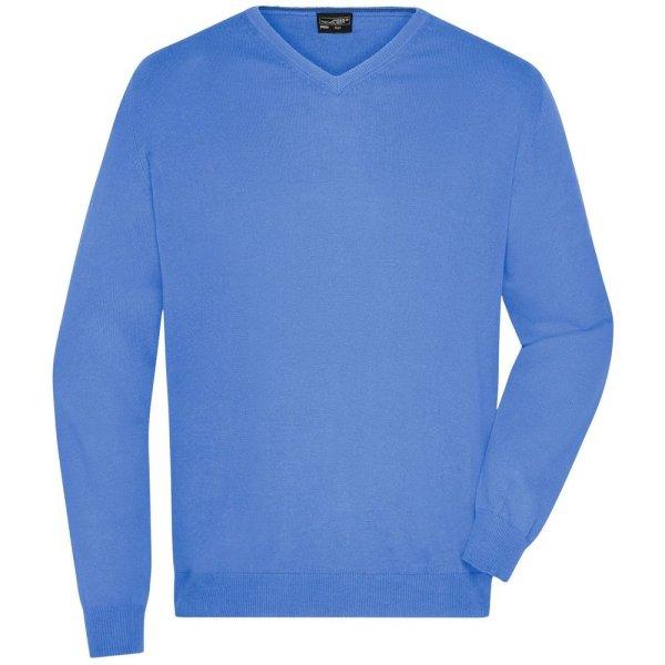 James & Nicholson (Daiber) Férfi pamut pulóver JN659 - Jégkék | M