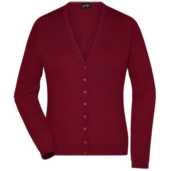 James & Nicholson (Daiber) Női pamut pulóver JN660 - Bordeaux | M