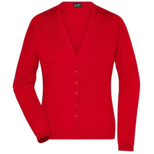 James & Nicholson (Daiber) Női pamut pulóver JN660 - Piros | XL