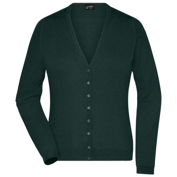 James & Nicholson (Daiber) Női pamut pulóver JN660 - Erdei zöld | XL
