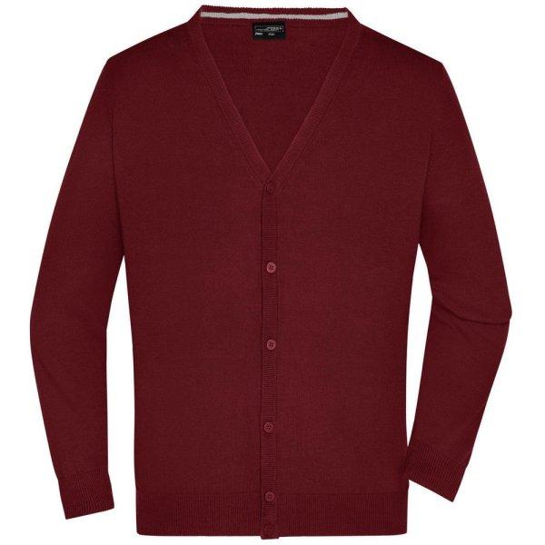 James & Nicholson (Daiber) Férfi pamut pulóver JN661 - Bordeaux | XXL