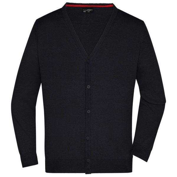 James & Nicholson (Daiber) Férfi pamut pulóver JN661 - Fekete | XL
