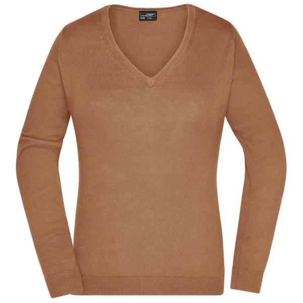 James & Nicholson (Daiber) Női pamut pulóver JN658 - Camel | L