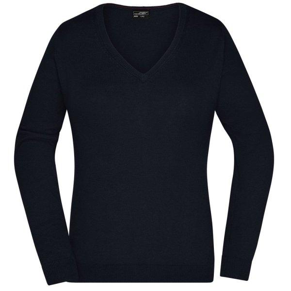 James & Nicholson (Daiber) Női pamut pulóver JN658 - Fekete | XL