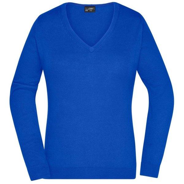 James & Nicholson (Daiber) Női pamut pulóver JN658 - Királykék | XL
