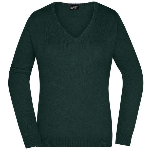James & Nicholson (Daiber) Női pamut pulóver JN658 - Erdei zöld | XL