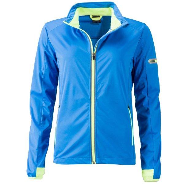 James & Nicholson (Daiber) Női sportos softshell kabát JN1125 - Élénk kék /
élénk sárga | M