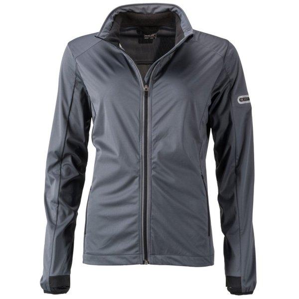 James & Nicholson (Daiber) Női sportos softshell kabát JN1125 - Titán /
fekete | M