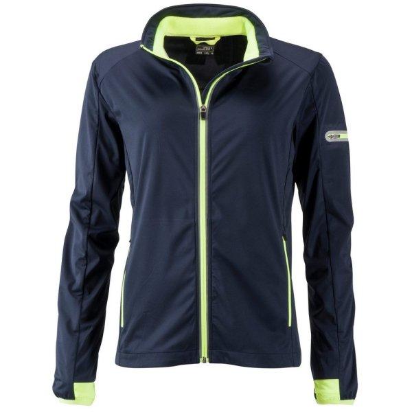 James & Nicholson (Daiber) Női sportos softshell kabát JN1125 - Sötétkék /
élénk sárga | XXL