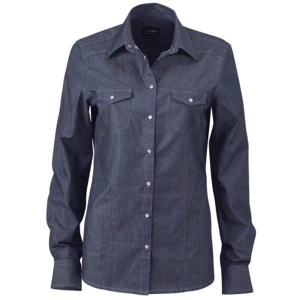 James & Nicholson (Daiber) Női farmer ing JN628 - Sötét farmer | M
