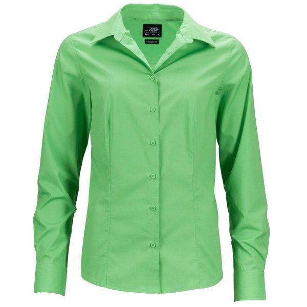 James & Nicholson (Daiber) Női hosszú ujjú ing JN641 - Limezöld | XL