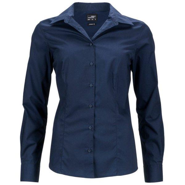 James & Nicholson (Daiber) Női hosszú ujjú ing JN641 - Sötétkék | XXXL