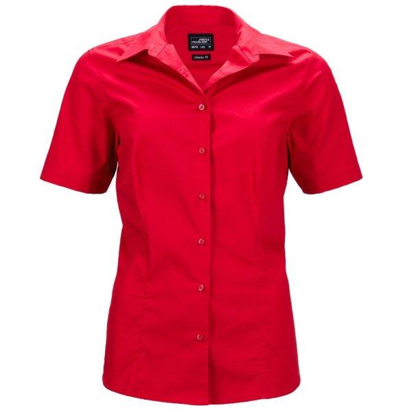 James & Nicholson (Daiber) Női rövidujjú ing JN643 - Piros | XL
