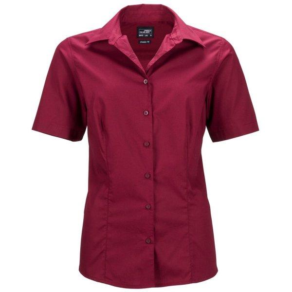 James & Nicholson (Daiber) Női rövidujjú ing JN643 - Borvörös | XS