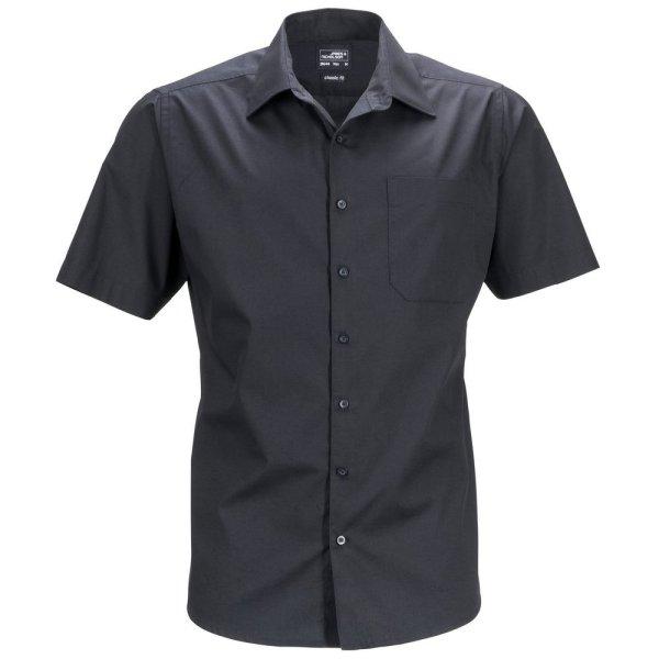 James & Nicholson (Daiber) Férfi rövid ujjú ing JN644 - Fekete | XXXL
