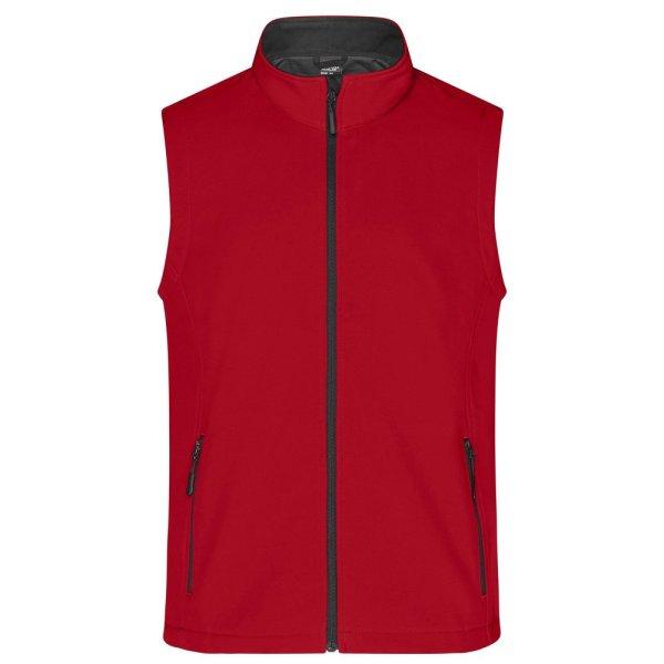 James & Nicholson (Daiber) Férfi softshell mellény JN1128 - Piros / fekete | S