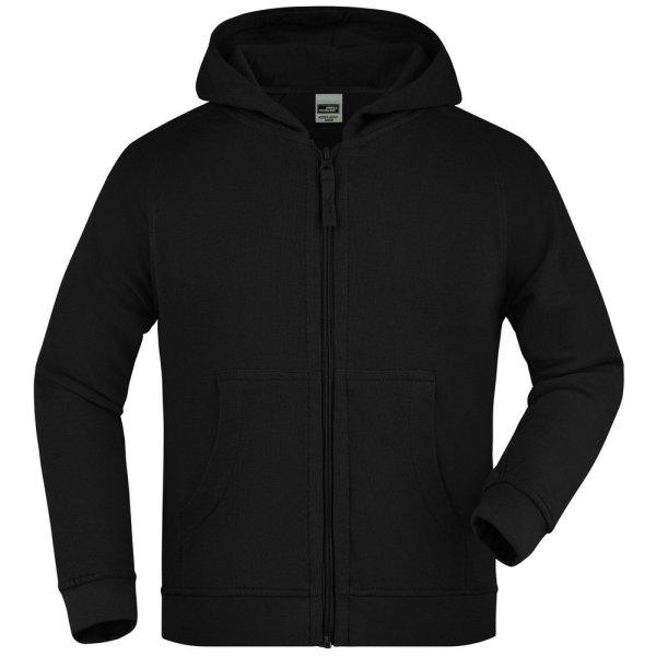James & Nicholson (Daiber) Gyerek cipzáros kapucnis felső JN059k - Fekete | XL