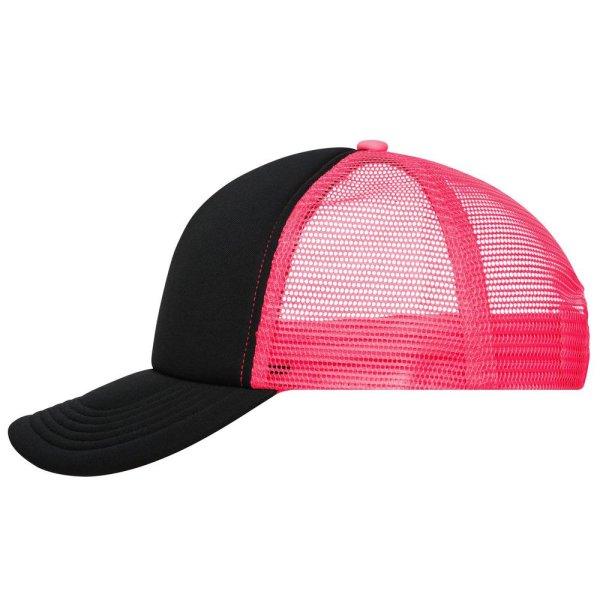 Myrtle Beach (Daiber) 5 paneles sapka MB070 - Fekete / neon rózsaszín | unisex