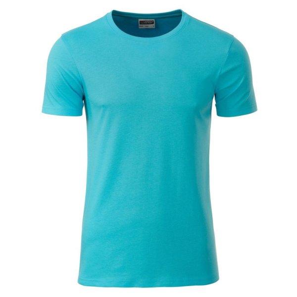 James & Nicholson (Daiber) Klasszikus férfi biopamut póló 8008 - Pacific | XL