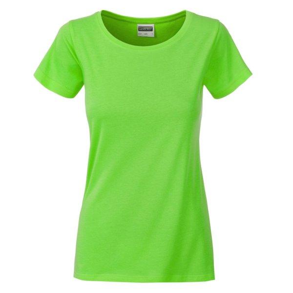 James & Nicholson (Daiber) Klasszikus női biopamut póló 8007 - Limezöld | XL