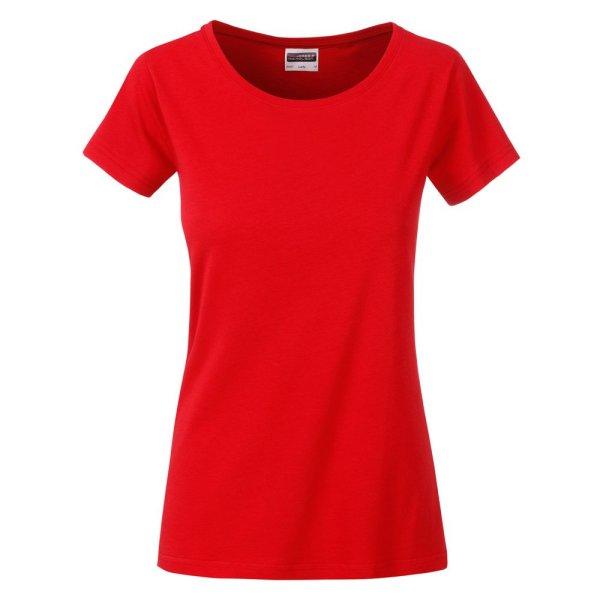James & Nicholson (Daiber) Klasszikus női biopamut póló 8007 - Tomato | XL