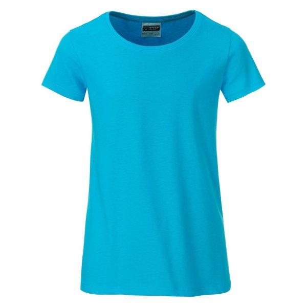 James & Nicholson (Daiber) Klasszikus lány biopamut póló 8007G - Türkiz | XL