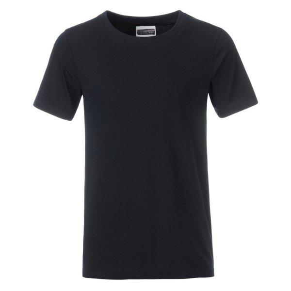James & Nicholson (Daiber) Klasszikus fiú biopamut póló 8008B - Fekete | XL