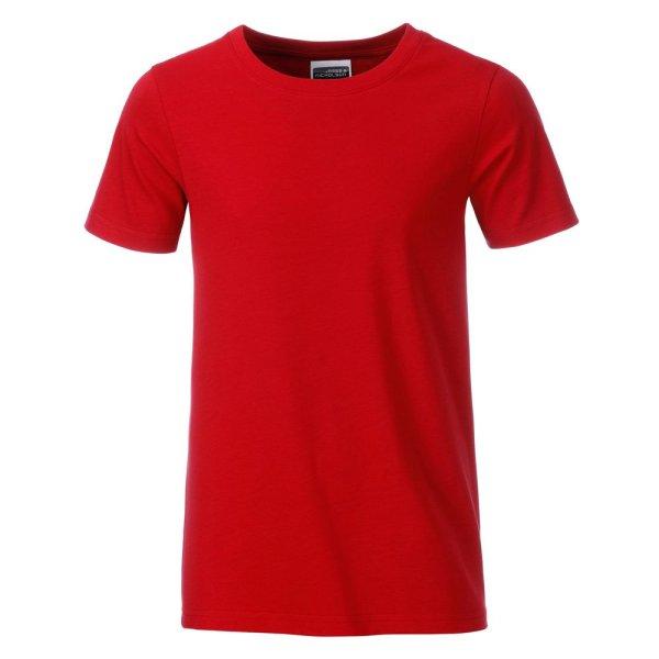 James & Nicholson (Daiber) Klasszikus fiú biopamut póló 8008B - Piros | XL