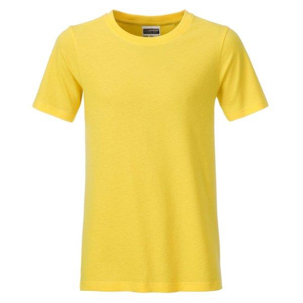 James & Nicholson (Daiber) Klasszikus fiú biopamut póló 8008B - Sárga | XXL