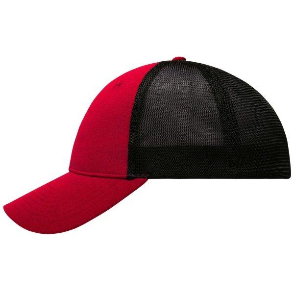Myrtle Beach (Daiber) Elastic Fit hálós sapka MB6215 - Piros / fekete | L/XL