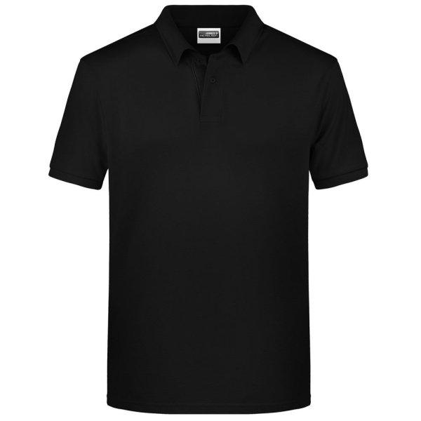 James & Nicholson (Daiber) Férfi galléros biopamut póló 8010 - Fekete | XL
